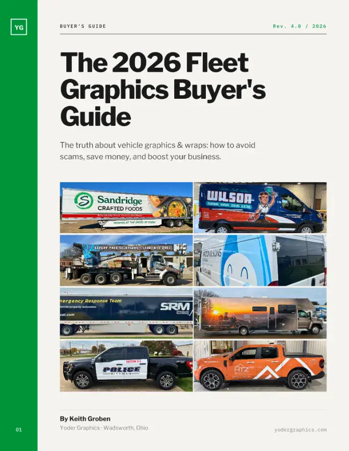 Cover of The 2026 Fleet Graphics Buyer's Guide by Keith Groben, Yoder Graphics